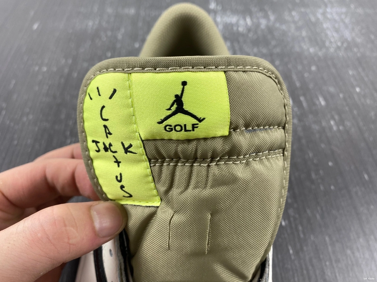 Retro 1 Neutral Golf Jordan FZ3124-200 Olive Low Scott Travis 0423